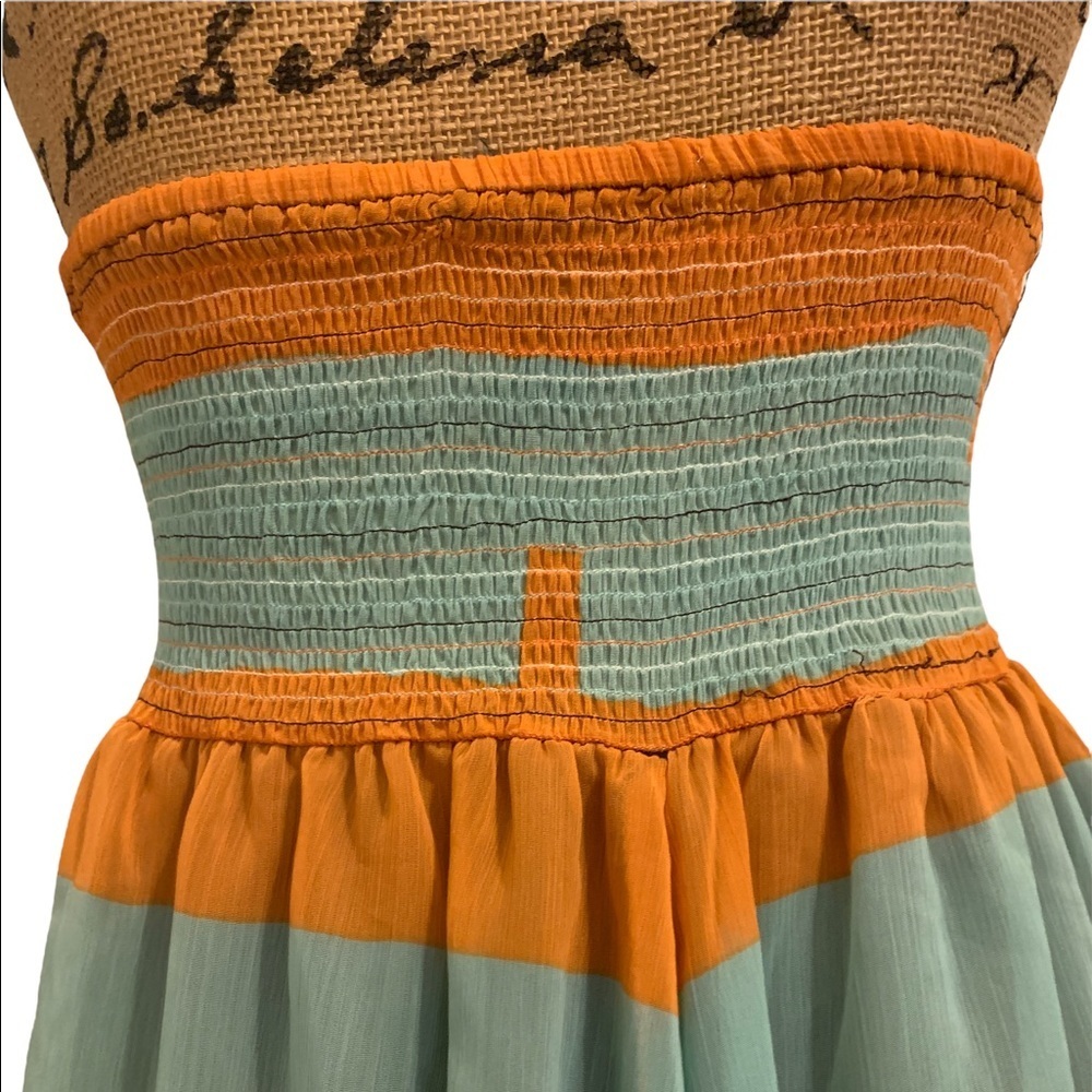 Womens Multicolored,Patchwork Double Zero Halter … - image 4